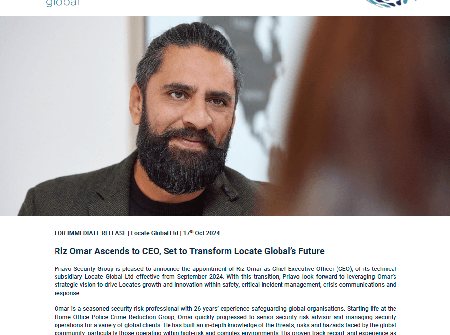 Riz Omar formally announced as CEO, set to transform Locate Global’s future